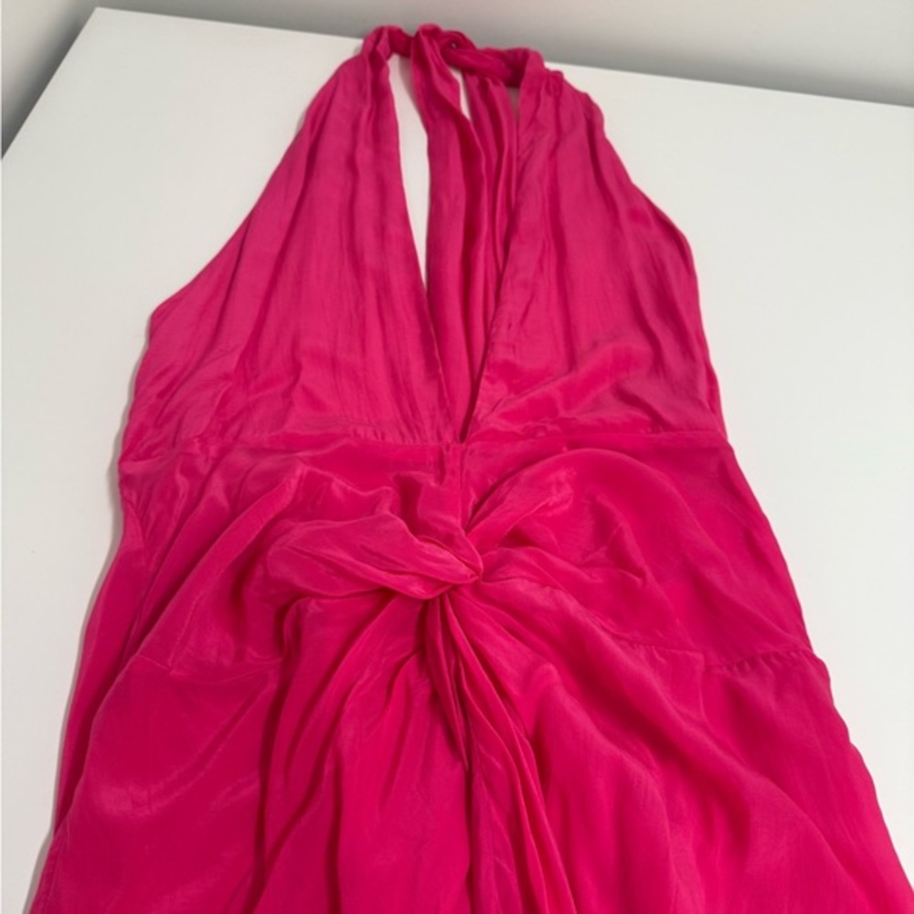 The Drop Halter Swirl Waist Slim Dress - Beetroot - L - NWT - Picture 6 of 12